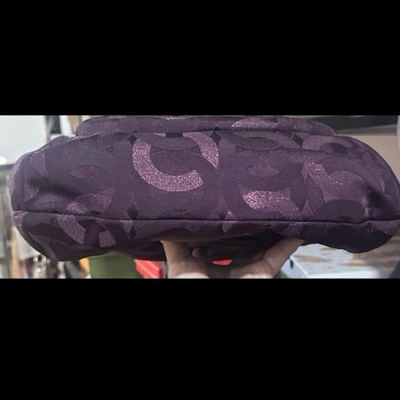 Coach Lurex - Etsy Vintage Coach Kristin 18295 Lurex Op Art Purple Hobo Bag Pristine
